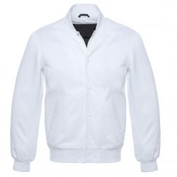 Varsity Satin jacket WHite